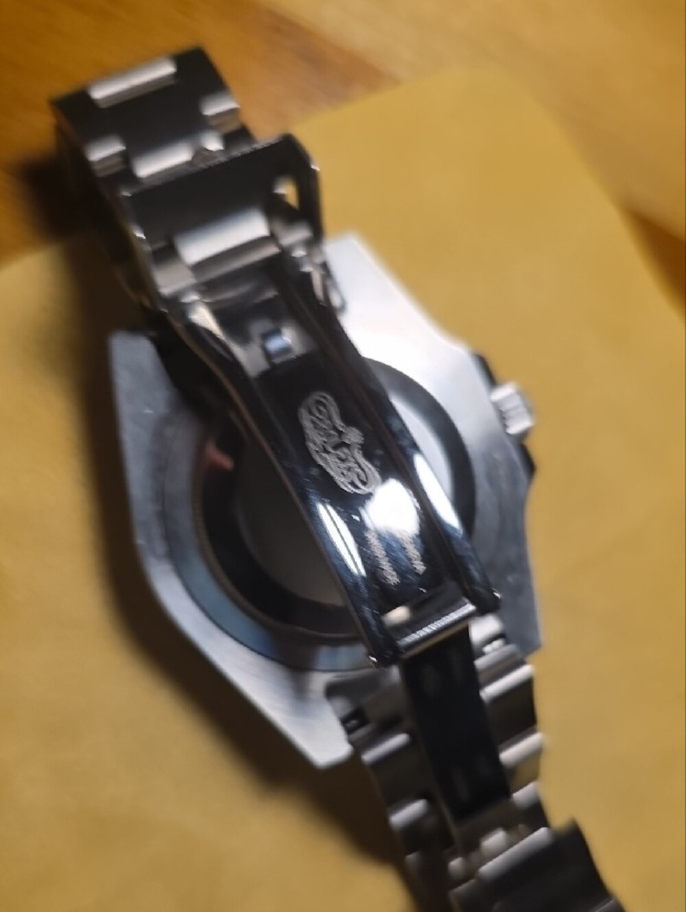 Rolex Stainless Steel Watch with Black Dial and Bezel (Inauthentic) - Picture 3 of 5